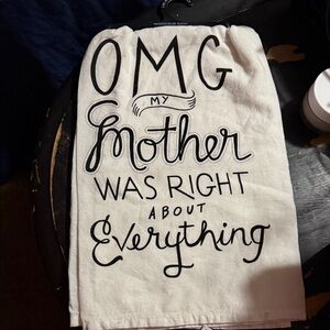 Primitives by Kathy Black and White Kitchen Towel